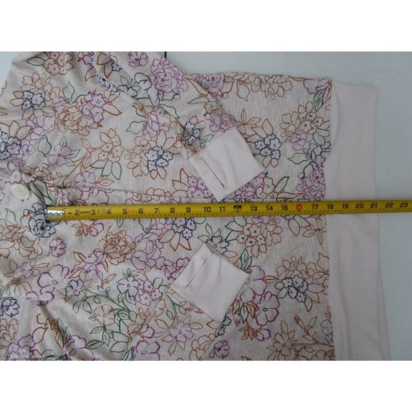 Cuddl Duds Multi Color Turtle Neck Open Front Cardigan Lounge Wear Pockets L - Picture 6 of 8